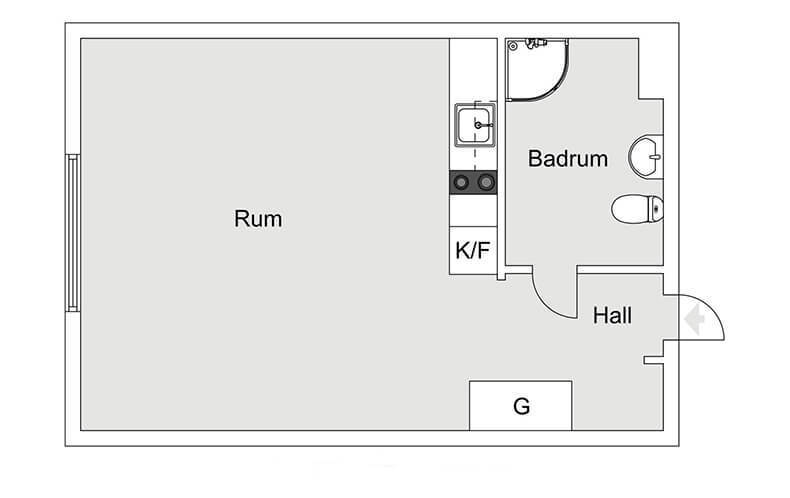 Функциональная квартира 18 м²