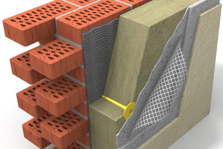 Как утеплить кирпичную стену под фасадную штукатурку