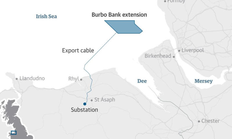 Великобритания установила крупнейшие в мире ветряные турбины около Ливерпуля