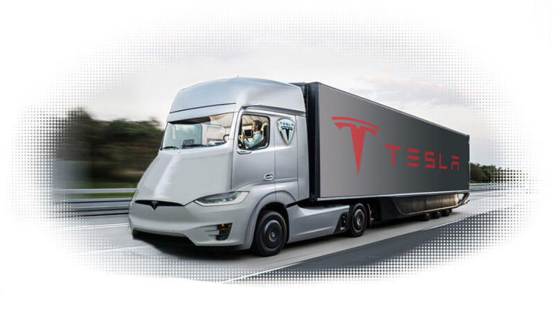 Прототип электрического грузовика Tesla Semi попал на видео