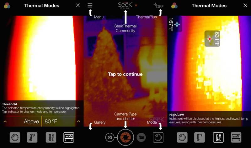 Компактный тепловизор Seek Thermal: поиск утечки тепла