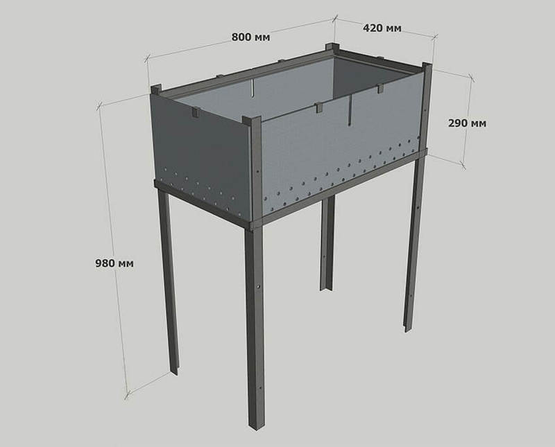 Мангал из металла своими руками