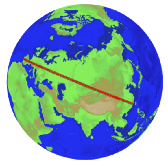 Учёные рассчитали самый длинный в мире прямой сухопутный маршрут: 11 241 км