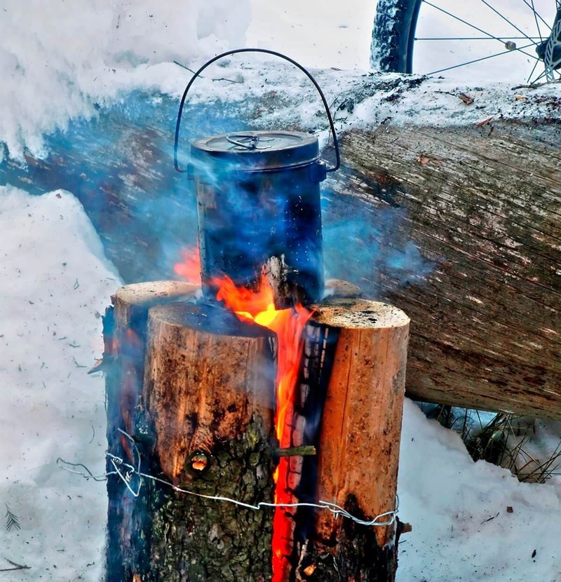 Шведская или финская свеча: Самый простой очаг своими руками