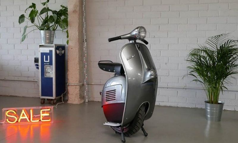 Электрический моноцикл Monowheel Z-One получил дизайн скутера Vespa