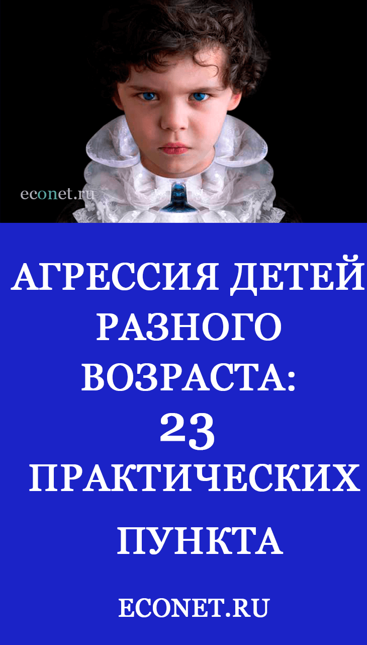 Агрессия детей разного возраста: 23 практических пункта 