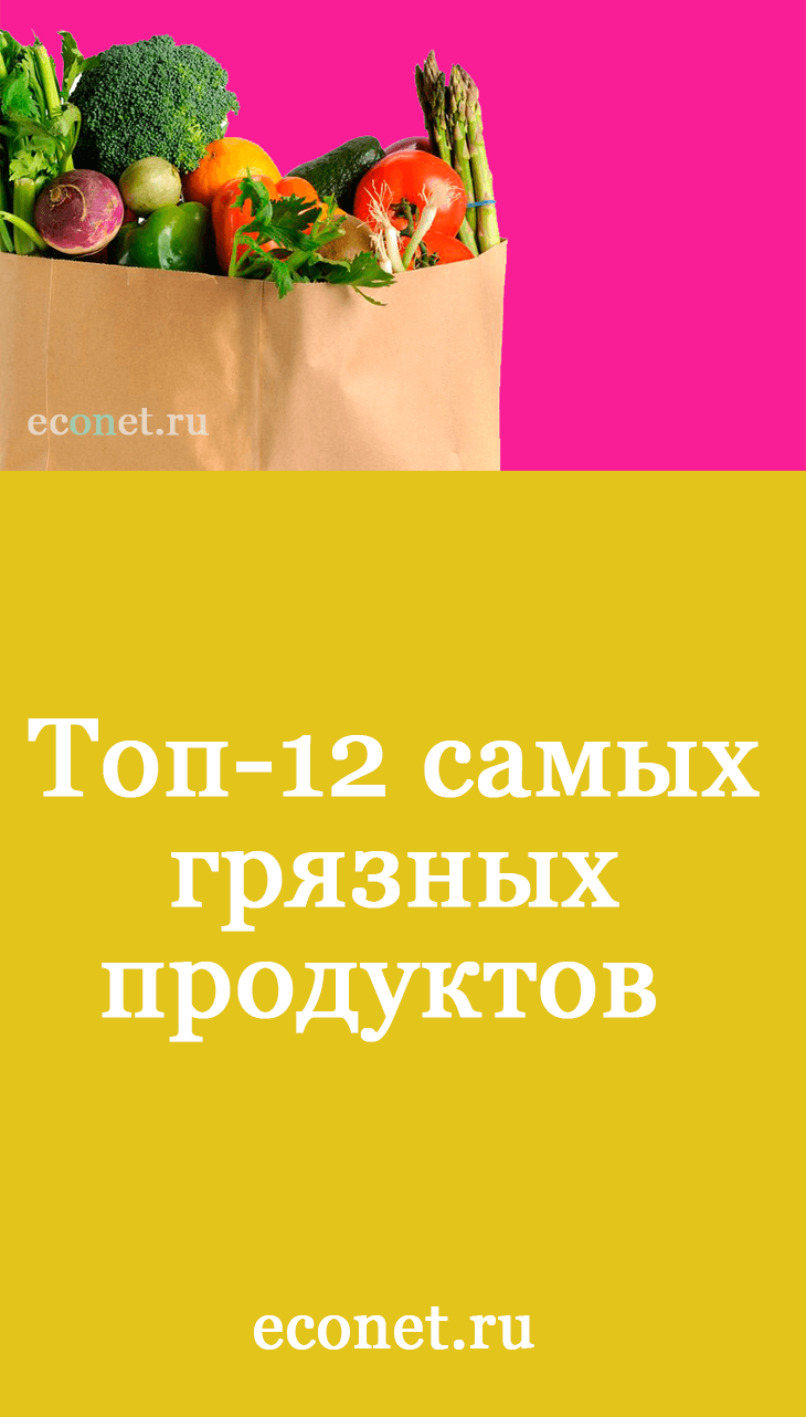 Топ-12 самых грязных продуктов 