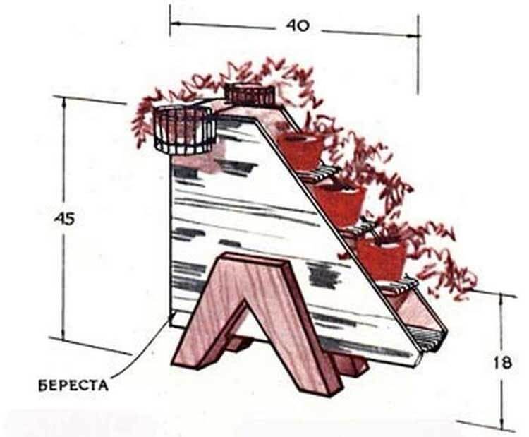 Как сделать деревянную подставку для цветов