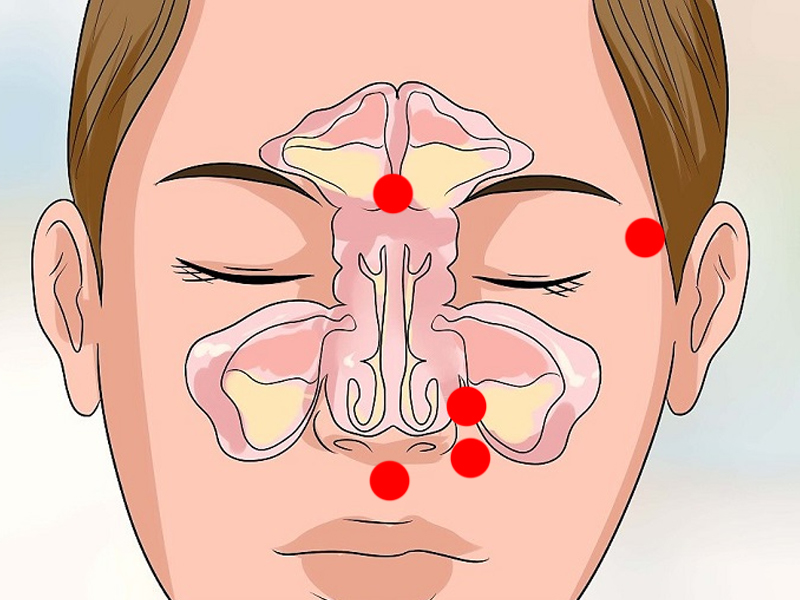 Точечный массаж от насморка и заложенного носа