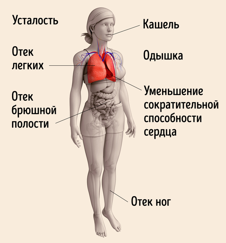 Тревожные признаки сердечной недостаточности