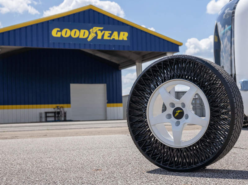 Безвоздушные шины Goodyear проходят испытания на роботах-доставщиках